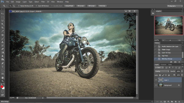 biker photography - photoshop step 4