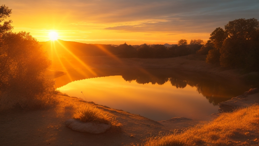 Golden Hour Glory: The golden hour, occurring shortly after sunrise and before sunset, bathes the world in a warm, diffused light, reducing harsh shadows and enriching colors.